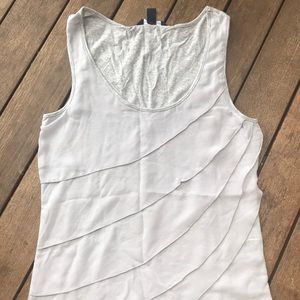 Heather grey Jersey/chiffon top. DISCOUNTED SHIPPING!!!!